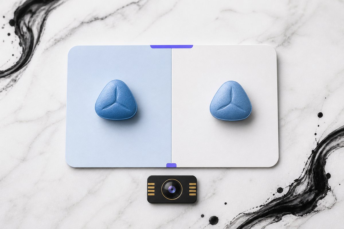 Finpecia 1 mg tablet on an INN card